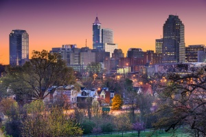 night view of buildings near Primary Care Doctors In Raleigh NC