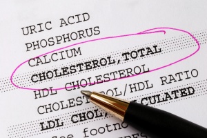 test results from a Cholesterol Screening on paper
