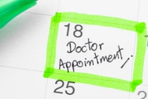 doctor appointment on 18th of month marked with green marker for a Same Day Appointments