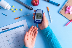 diabetic measures the level of glucose in the blood