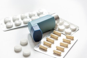 Asthma medication and an inhaler