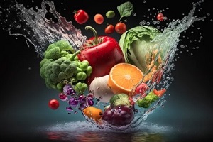 fruits in water