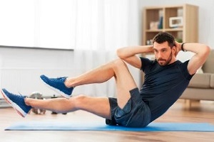 man doing exercise