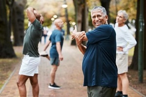 old people doing exercise