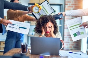 women in office stress