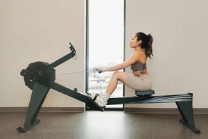  woman on rover machine