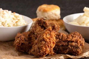 fried chicken with dips