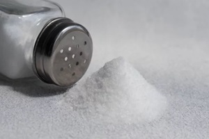 pile of salt from salt shaker