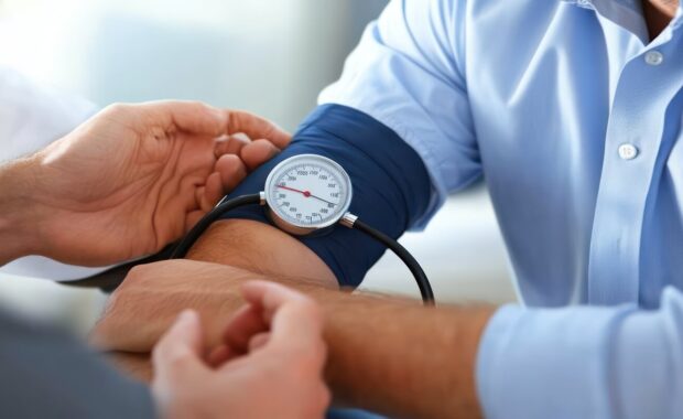 Durham, NC man with high blood pressure getting screening