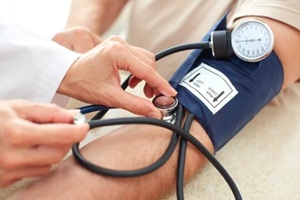 blood pressure measuring on Durham, NC primary care patient