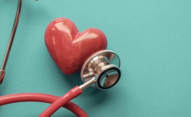 heart with stethoscope, heart health, health insurance concept