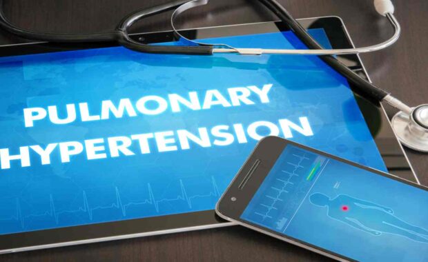 Diagnosis Concept of Pulmonary Hypertension on Tablet Screen in Durham, NC