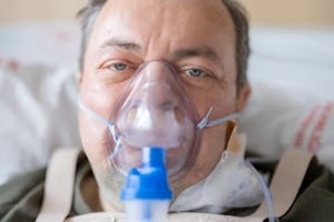 Pulmonary Hypertension Patient with Oxygen Mask